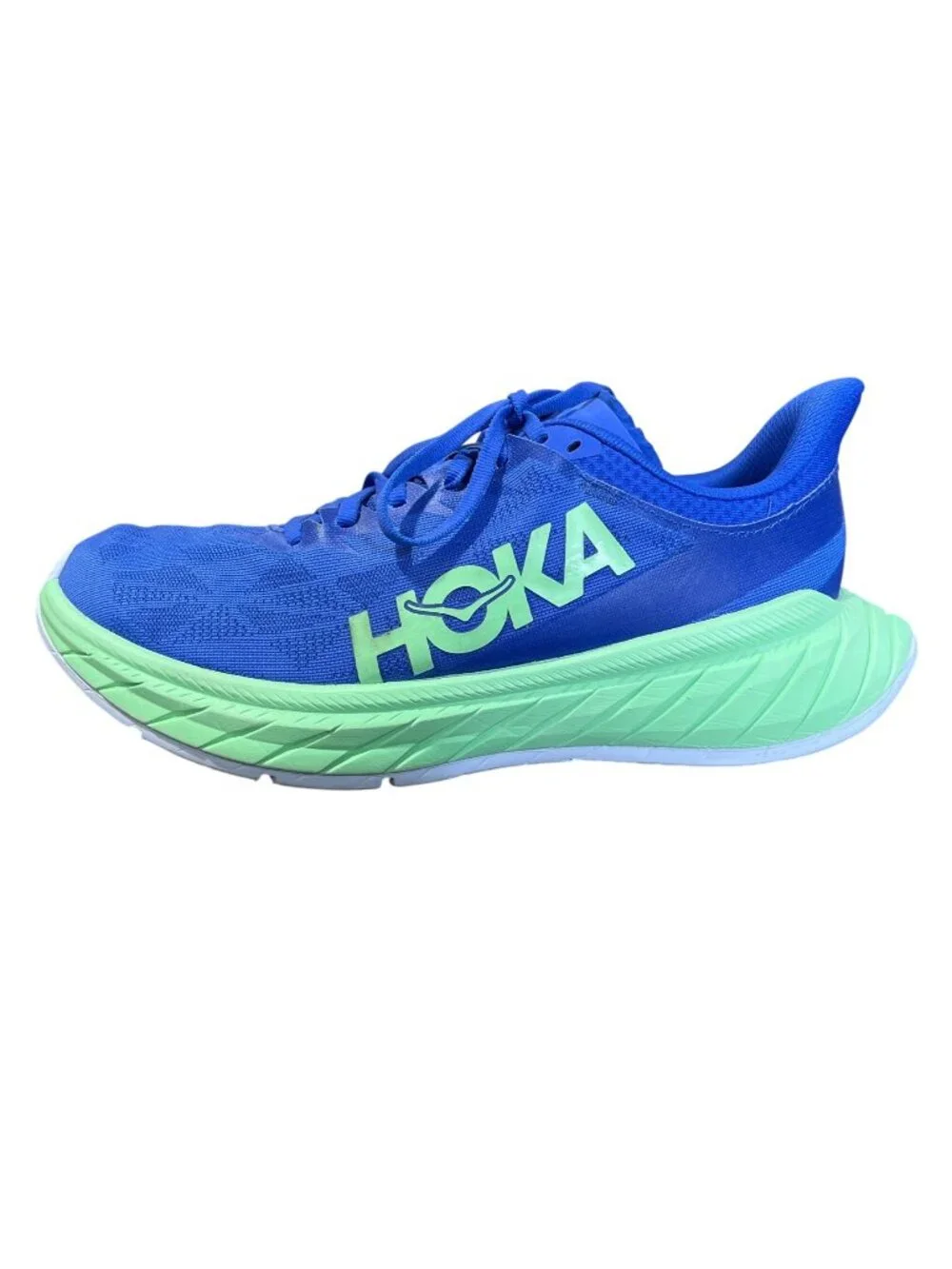 Hoka One One Carbon X 2 Mens Size 9 Running Shoes Dazzling Blue Green Sneakers